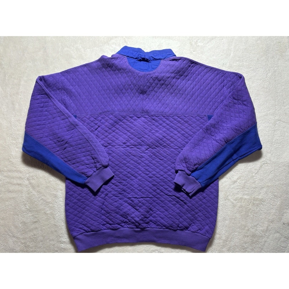 Vintage Marker Purple Quarter Button Long Sleeve Shirt Size Large - Picture 8 of 9